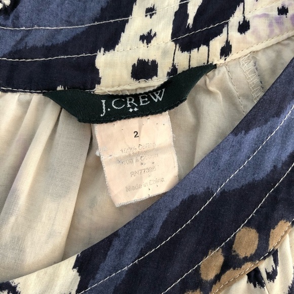 J.crew ethnic ikat print lined cotton dress with pockets - Picture 4 of 4